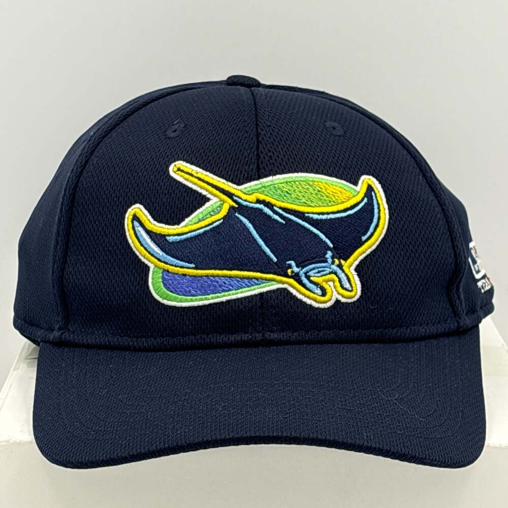Vintage Tampa Bay Devil Rays Hat Mens Navy Blue OC Sports Mesh MLB Strapback Cap
